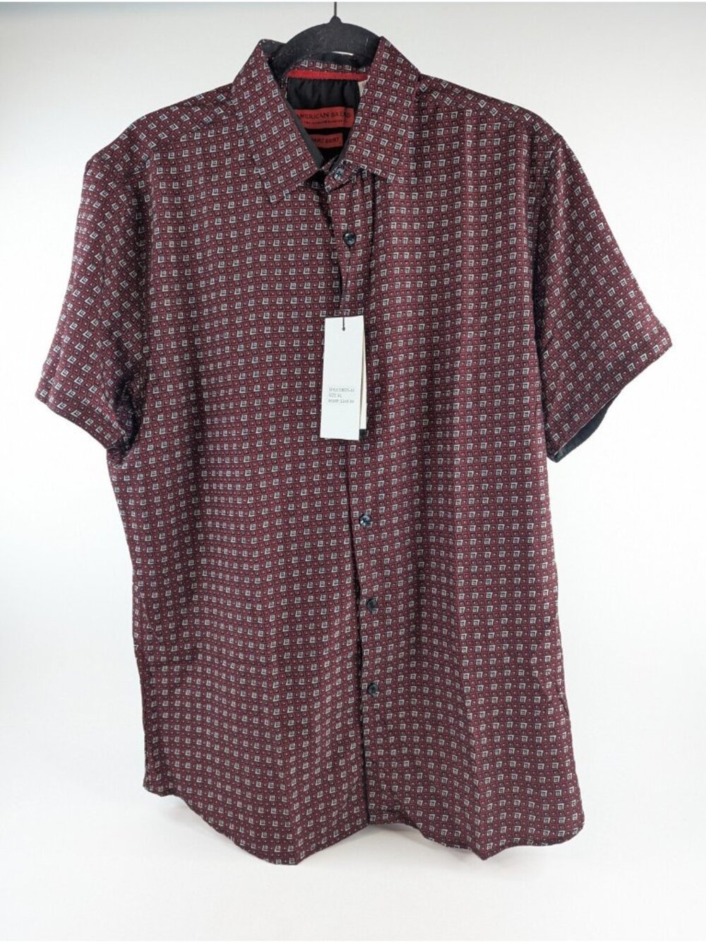 American Breed Men’s XL Short Sleeve Button-Down Shirt Smart Casual Dress - NWT